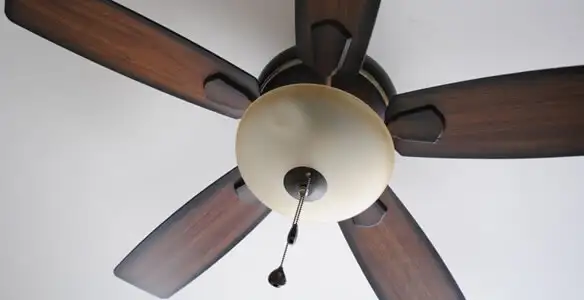 Fully installed ceiling fan with balanced blades and light fixture in Harrisburg, PA
