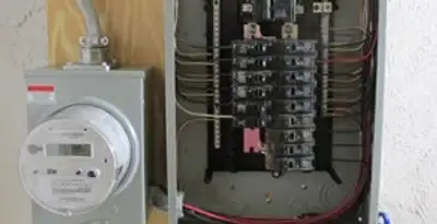 electrical panel upgrade service showing outdated electrical panel prepared for professional replacement in Harrisburg, PA