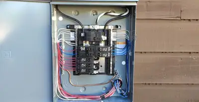 electrical panel upgrade service featuring newly installed electrical panel wired by licensed electricians in Harrisburg, PA