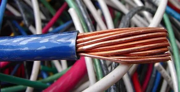 electrical wiring services showing exposed copper conductors and cable preparation in Harrisburg, PA