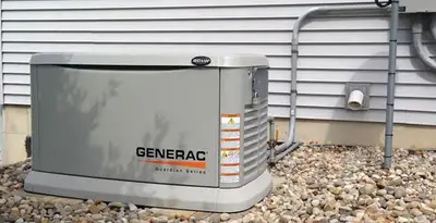 generator installation service featuring outdoor standby generator setup by licensed electricians in Harrisburg, PA