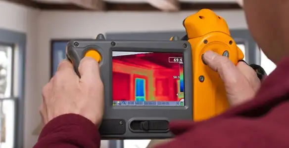 home energy audit service capturing thermal readings to analyze insulation and electrical efficiency in Harrisburg, PA