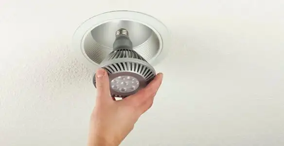 lighting installation service featuring recessed ceiling light installed by licensed professionals in Harrisburg, PA