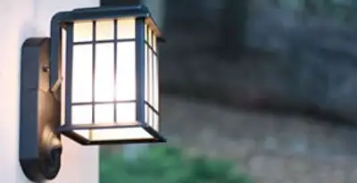 security light installation services with professionally mounted exterior wall light in Harrisburg, PA