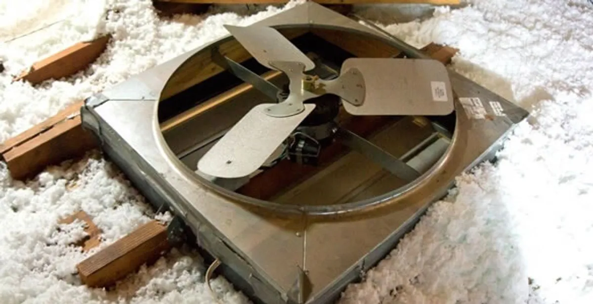 whole house fan installation services with attic-mounted ventilation unit in Harrisburg, PA
